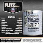Flitz Metal Polish Paste - 2lb Can of USA-Made Polish for Solid Chrome, Stainless Steel, Aluminum- Non-Abrasive for Light Oxidation - Requires Manual Buffing - Not for Plated/Coated Surfaces (1 Pack)