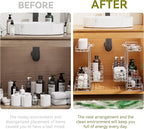 2 Tier Under Sink Organizer 11" W X18 D, Pull Out Cabinet Organizer One Removable Basket, Under Sink Slide Out Chrome Plated,
