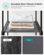 SONGMICS Closet Wardrobe, Portable Closet for Bedroom, Clothes Rail with Non-Woven Fabric Cover, Clothes Storage Organizer, 5