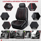 CAR PASS 3D Foam Mesh Leather Car Seat Covers Front Seats, Breathable Front Seat Cover for Cars, Comfortable Universal Fit fo