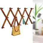 WEBI Accordion Wall Hanger,Expandable Wooden Hat Rack for Wall Mounted Coat Rack,Accordion Hat Hooks Holder for Baseball Caps
