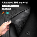 Powerty Floor Mats for 2022-2025 2026 Honda Civic Sedan/Hatchback/Sport/2023-2025 Acura Integra Accessories All Weather Floor Liner 3D TPE 1st & 2nd Row Floor Mat Heavy-Duty Floor Liners