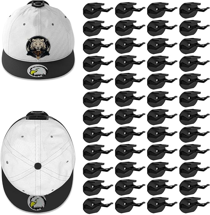 48 Pack Adhesive Hat Hooks for Wall, Super Strong Hat Rack for Baseball Caps, Hat Organizer Display for Home Decor, Hat Hange