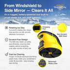 Tactical Ice Scraper Electric Scrapers for Car Windshield with Motorized Rotating Disc Rechargeable Cordless Scratch Free Best Ice Scrapper & Snow Remover Tool for Winter Driving