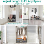YEASHEIN 1-Tier Expandable Shoe Rack for Closet Floor, Λ-Frame Metal Small Shoe Rack for Entryway, Adjustable Shoe Shelf Orga