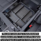 RUNROAD Center Console Organizer Tray Compatible with Toyota Tundra 2022 2023 2024 2025 2026 and Sequoia 2023-2026 Accessories, Insert Armrest Tray Secondary Storage Box Glove Compartment Organizer