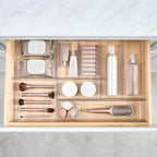 iDesign Plastic Makeup Drawer Organizer Tray - Vanity Organizer or Desk Drawer Organizer - Set of 6 - Clear