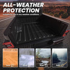 LASFIT 5FT Bed Liner for Jeep Gladiator JT 2026 2025 2024 2023 2022 2021 2020 (60 inches), All Weather TPE Custom Fit Truck Bed Mat Truck Cargo Bed Liner, Black