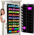 Heavy-Duty, over the door shoe organizer, Extra-Wide Large, shoe organizer, Holds 30 Pairs & Supports 100lbs, shoe rack, with