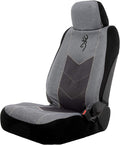 Browning Universal Front and Bench Seat Covers, Water Resistant for Car, Truck, and SUV , Chevron (Heather Gray / Black)