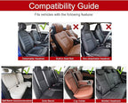 Sanwom Universal Front Leather Car Seat Covers 2 Pcs Luxury Seat Covers, Anti-Slip Waterproof Auto Driver Cushions Fit SUV Pi