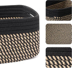 MiniArk Small Storage Baskets for Organizing | Closet Organizer Bins | Shelf Toy Basket | Woven Rope Baskets | Cube Decorativ
