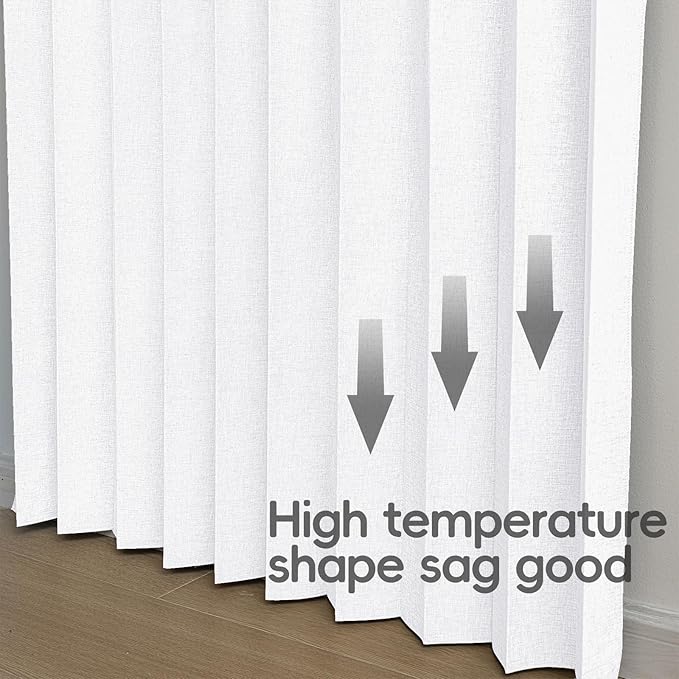 Jilron Accordian Door Curtain, 100% Blackout Folding Magnetic Doorway Curtains,Linen Style Closet Doors,for Room Divider,Priv