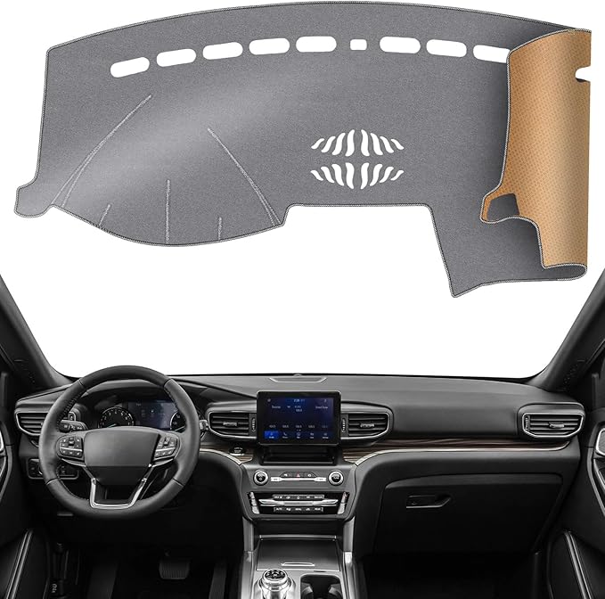KEYOOG Dashboard Cover Dash Mat Fit for Fo-rd Explorer 2024-2020 (Without HUD Models),Car Dash Board Mat Anti-Glare Carpet,No