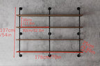 Floating Book Shelves for Wall 4 Tier 70 inch Bookshelf Industrial Pipe Shelving Shelves Bookcase Industrial Bookshelves Pipe