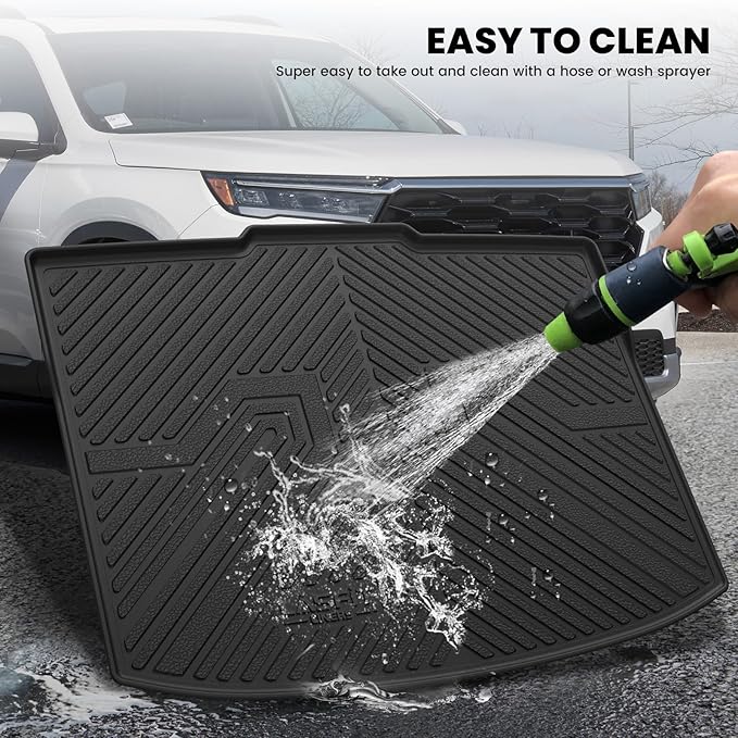 LASFIT Cargo Mat with Backrest Mat for Honda CR-V 2026 2025 2024 2023 (Gasoline Only), All Weather Custom Fit TPE Trunk Mat Trunk Liner Cargo Liner with Seatback Mat (Lower Position)