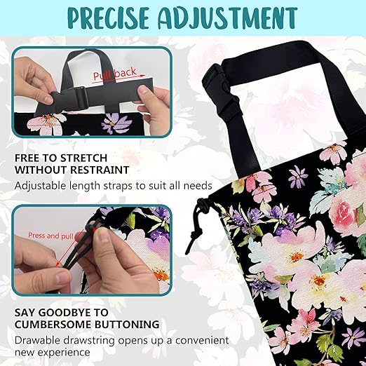 Car Trash Bag Watercolor Pink Flowers Leak-Proof Waterproof Car Garbage Bag with Drawstring Foldable Canvas Trash Bin with Adjustable Buckle for Car Accessories, Travelling, Camping