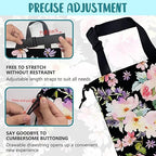 Car Trash Bag Watercolor Pink Flowers Leak-Proof Waterproof Car Garbage Bag with Drawstring Foldable Canvas Trash Bin with Adjustable Buckle for Car Accessories, Travelling, Camping