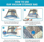 Cozy Essential Vacuum Storage Bags, 80% Compression Vacuum Seal Space Saver Plastic Packaging Bags for Clothes, Blankets, Pil