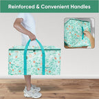 BALEINE 8-Pack Oversized Moving Bags with Reinforced Handles, Heavy-Duty Storage Tote for Clothes, Moving Supplies (Spring St