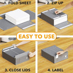 SpaceAid 4 Pack Gray and 5 Pack White Bed Sheet Organizers and Storage, Foldable Sheet Organizer for Linen Closet