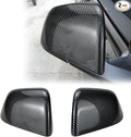 Side Mirror Caps Cover Compatible with Tesla Model Y 2021 2022 2023 2024 Gloss Carbon Fiber Mirror Covers