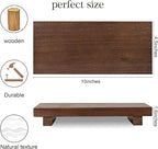 zoocatia Small Wood Tray Pedestal Stand Farmhouse Bathroom Decor Decorative Wooden Riser Kitchen Soap Dish Holder for Vanity,