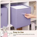 GRANNY SAYS Cube Storage Bins, 11 Inch Cube Storage Organizer, Fabric Collapsible Storage Bins, Durable Storage Cubes for She