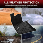 LASFIT Floor Mats for BMW 5 Series G60 2024 2025 2026 530i 540i xDrive, 100% TPE All Weather Custom Fit Floor Liners 1st & 2nd Row Car Liners Accessories Full Set, Black