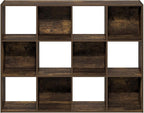 Furinno PELLI Book Shelf, 12-Cube Bookshelf, Cube Storage Organizer Bookcase, 11.7 x 47.6 x 36, for Living Room, Bedroom, Hom