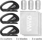 VViViD Safety Cutter, Pack of 3, for Vinyl Car Wrap, Window Film, Stationary, with 3 blades and 3 storage bags