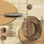 Acacia Wood 13" Lazy Susan Turntable Organizer for Table Top, Farmhouse Round Wooden Lazy Susan for Cabinet Kitchen Centerpie
