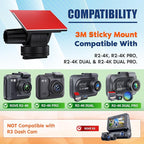 ROVE 3M Sticky Mount for R2-4K, R2-4K PRO, R2-4K Dual, and R2-4K Dual PRO Dash Cams | 1x 3M Adhesive Mount | 1x Spare 3M Sticky | 1x Electrostatic Film