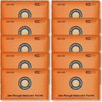 100g [10 Packs] See-Through Desiccant Packs for Storage,Rechargeable Silica Gel Packets, Moisture Absorbers for Storage