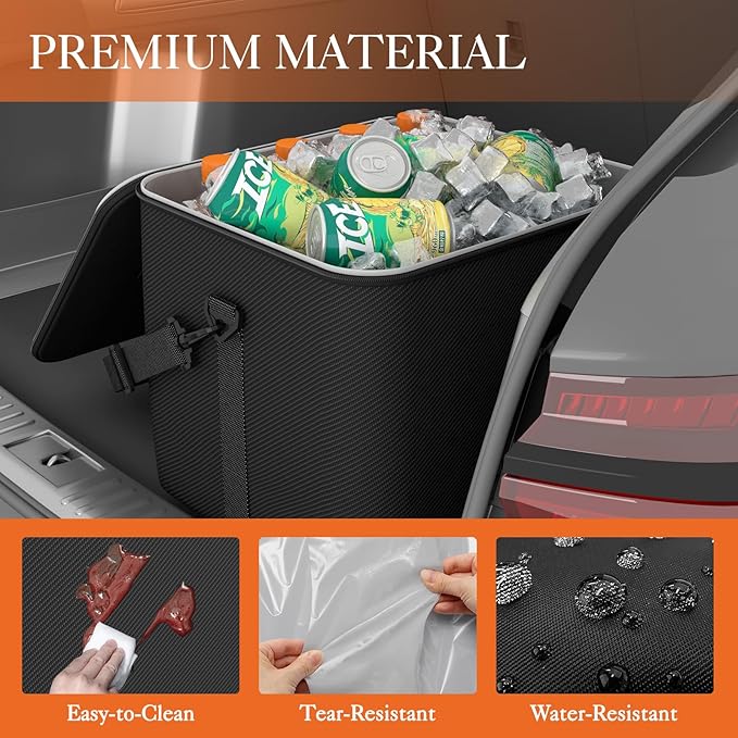 HOTOR Cooler Bag for Trunk Organizer - Portable Cooler for Car Organizer, Leakproof Car Cooler for Vehicle, Soft Small Cooler F