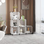 AWTATOS Closet Organizer 6 Cube Closet Storage Shelves DIY Stackable Clothes Storage Organizer Shelving for Closet Bedroom, H