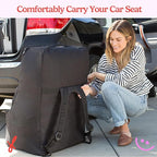 J.L. Childress Padded Backpack Car Seat Bag - Car Seat Travel Bag for Airplane, Cover Fits Most Baby & Infant Carriers & Boos
