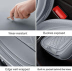 MIROZO Front Car Seat Covers Gray,2PCS Leather Seat Covers Waterproof Automotive Seat Covers Car Seat Protector Universal Veh