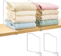 Vtopmart 4 Pack 12in Height Shelf Dividers for Closet Organization, Clear Plastic Closet Shelf Dividers of Upgrade 12in for M