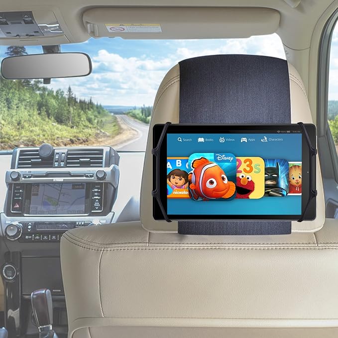 Car Headrest Holder Car Headrest Mount Silicon Holder for 7-10 Inch Fire Tablets
