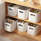6 Pack White Storage Bins with Lids Stackable Storage Container for Organizing, Small Storage Boxes with Handle for Shelves, 