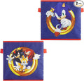 Sonic the Hedgehog Set of 2 Durable Storage Cubes with Handles, 10"x10"x10" Cubes