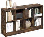 Furinno Jensen Book Shelf, 8-Cube Farmhouse Bookshelf, Display Bookcase, 11.8 x 47.6 x 26.8, for Living Room, Bedroom, Home O