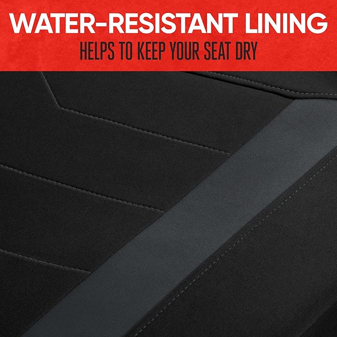 Motor Trend SpillGuard 2 Charcoal Gray Seat Covers for Cars & Seat Covers for Trucks - Neoprene Waterproof Car Seat Covers Fr