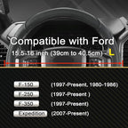 West Llama Car Steering Wheel Cover for Ford F-150, F-250, F-350, Expedition (Black-Large Size)