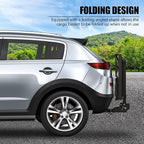 KAIRAY 500 Lbs Heavy Duty Hitch Mount Cargo Carrier 60"x24"x14.4" Folding Rear Luggage Rack Basket Fits 2" Receiver for Car SUV Camping Traveling with Stablizer Waterproof Bag Net Ratchet Straps Lock