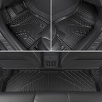 Floor Mats for 2024-2026 Chevy Trax/Buick Envista, All Weather TPE Cargo Mat with 3rd Seat Back Cover and Left Storage Mat for Chevy Trax Accessories Door Sill Guards