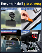 Front and Rear Dash Cam for Truck: 4K+1080P Dual Dash Camera for Pickup Ford F150 F250 Ram 1500-5G WiFi Quick Video Access 15