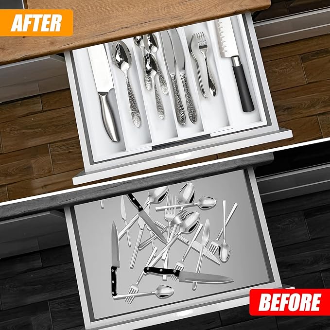 Kitchen Silverware Drawer Organizer and Storage Utensilios De Cocina Modernos Soporte Para Cucharas Trastes De Cocina Organiz