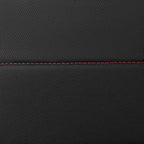 CAR PASS Leather Back Seat Cover,Piping Waterproof Bench Seat Cover, Rear Seat Cover Universal Fit for Cars Sedans SUVs Truck 95% Automotive Interior Backseat Car Covers (Rear,Black and Red)